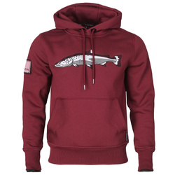 Taimen Menza Embroidery Hoodie - Burgundy