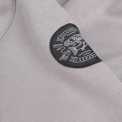 Taimen Menza Embroidery Zip-Up Hoodie - Lt. Grey