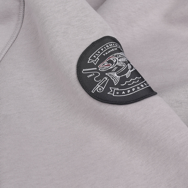 Taimen Menza Embroidery Zip-Up Hoodie - Lt. Grey