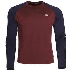 Taimen Kerulen Merino Crew Neck Shirt - Midnight/Wine
