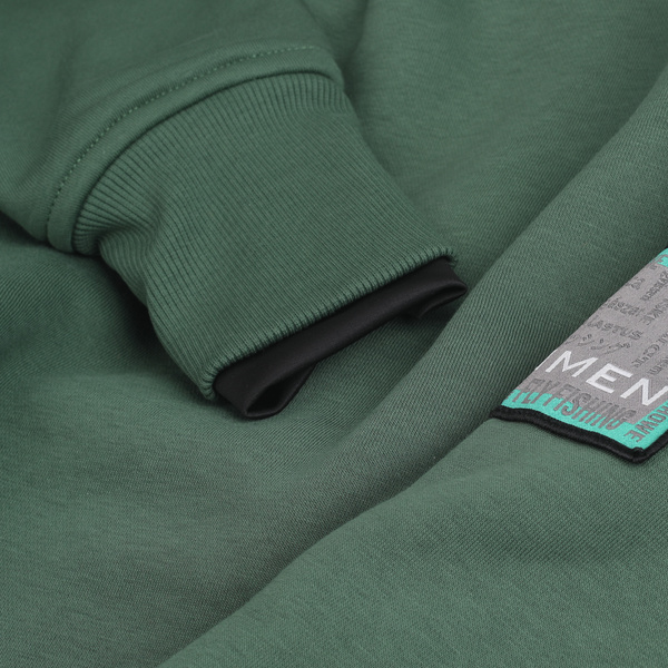 Taimen Menza Embroidery Hoodie - Dk. Green